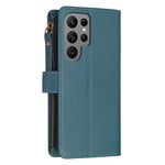 Custodia per telefono a conchiglia in pelle con portafoglio con cerniera a 9 slot per schede, For Samsung Galaxy S24 Ultra 5G, For Samsung Galaxy A35, For Samsung Galaxy A55, For Samsung Galaxy A14