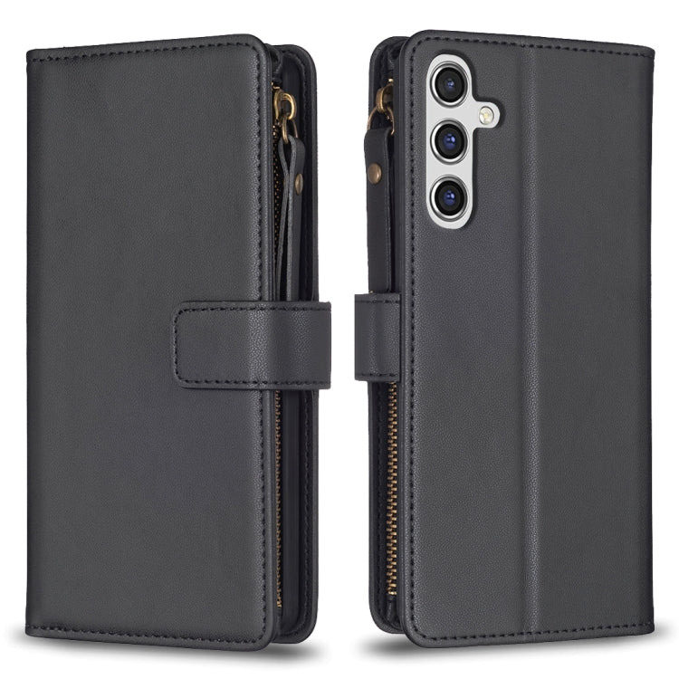 Custodia per telefono a conchiglia in pelle con portafoglio con cerniera a 9 slot per schede, For Samsung Galaxy S24 Ultra 5G, For Samsung Galaxy A35, For Samsung Galaxy A55, For Samsung Galaxy A14