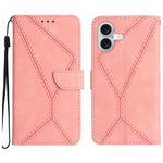 Custodia portafoglio in pelle goffrata per iPhone 16 e 15