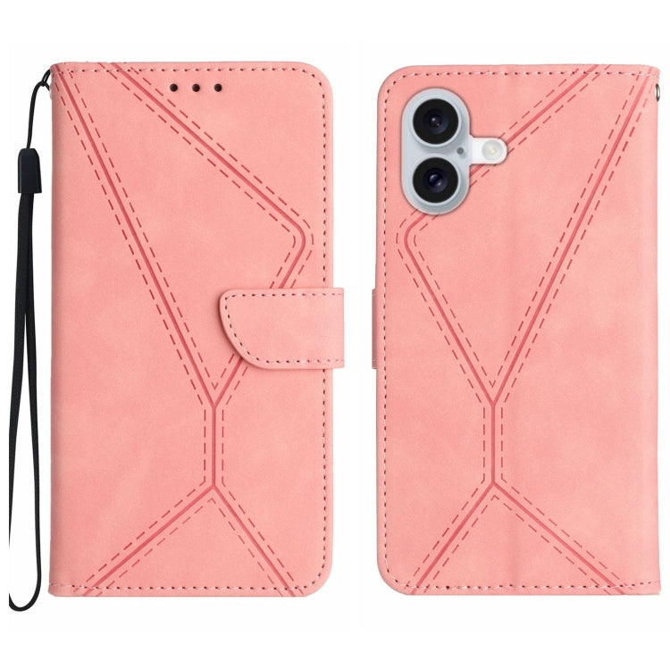 Custodia portafoglio in pelle goffrata per iPhone 16 e 15
