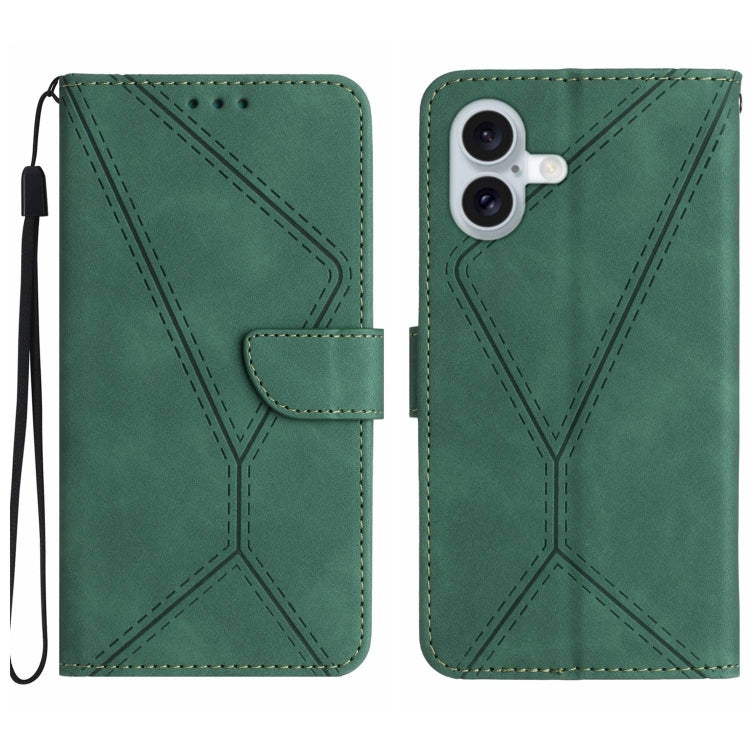 Custodia portafoglio in pelle goffrata per iPhone 16 e 15