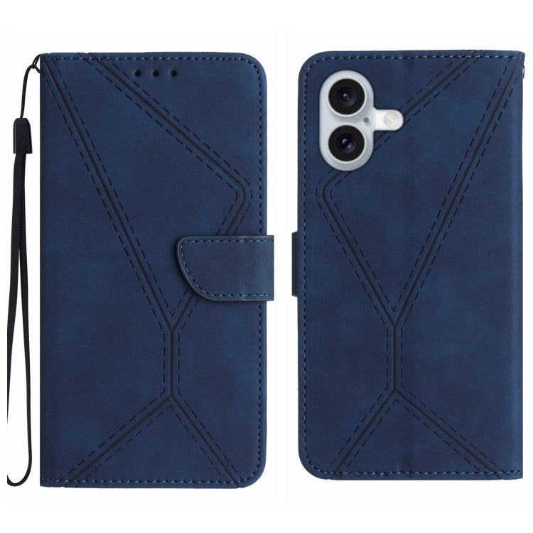 Custodia portafoglio in pelle goffrata per iPhone 16 e 15