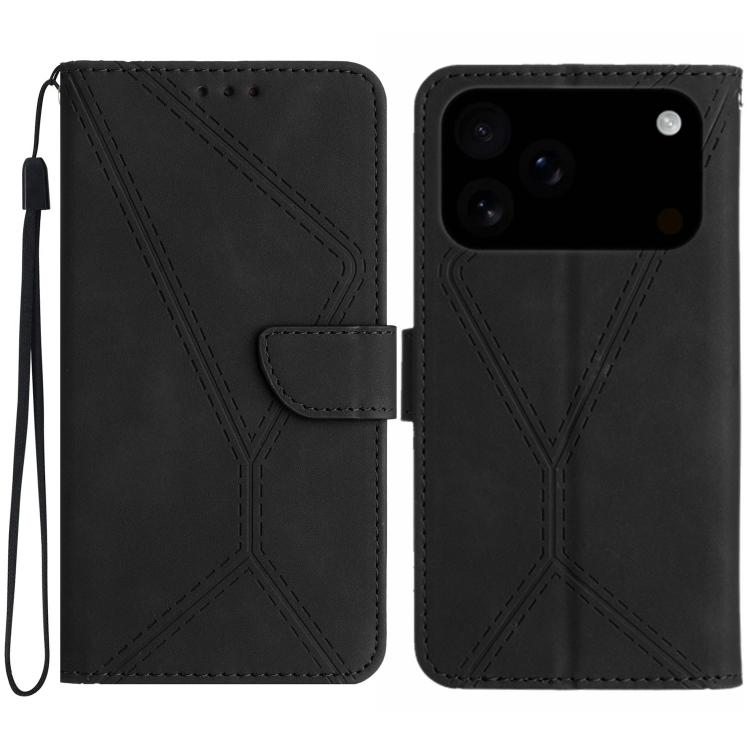 Custodia in pelle goffrata per iPhone 16 compatibile
