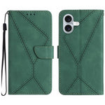 Custodia in pelle goffrata per iPhone 16 compatibile