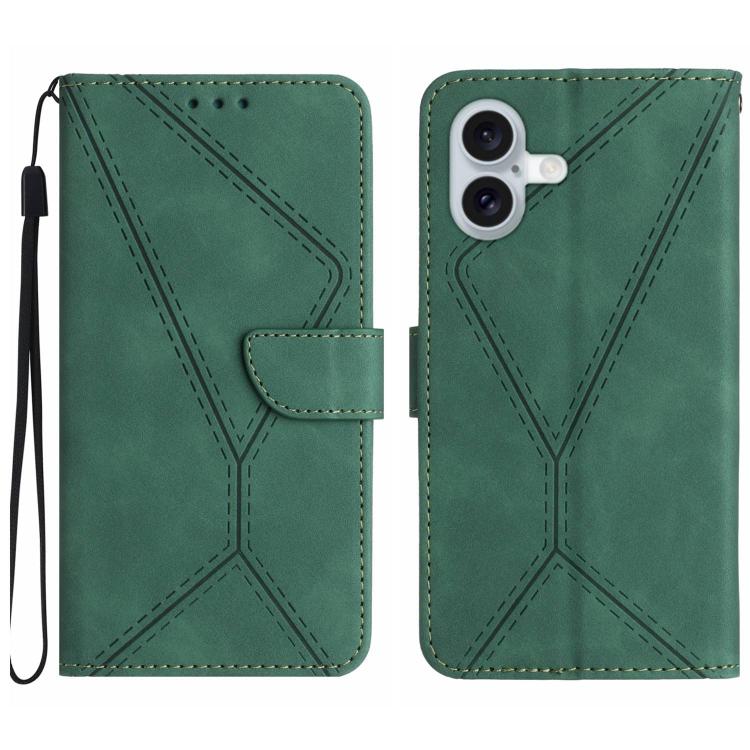 Custodia in pelle goffrata per iPhone 16 compatibile