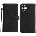 Custodia in pelle goffrata per iPhone 16 compatibile