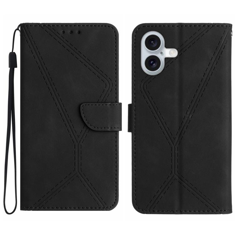 Custodia in pelle goffrata per iPhone 16 compatibile