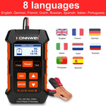 KONNWEI KW520 12V / 24V 3 in 1 tester batteria auto con funzione di rilevamento e riparazione e ricarica, KW520