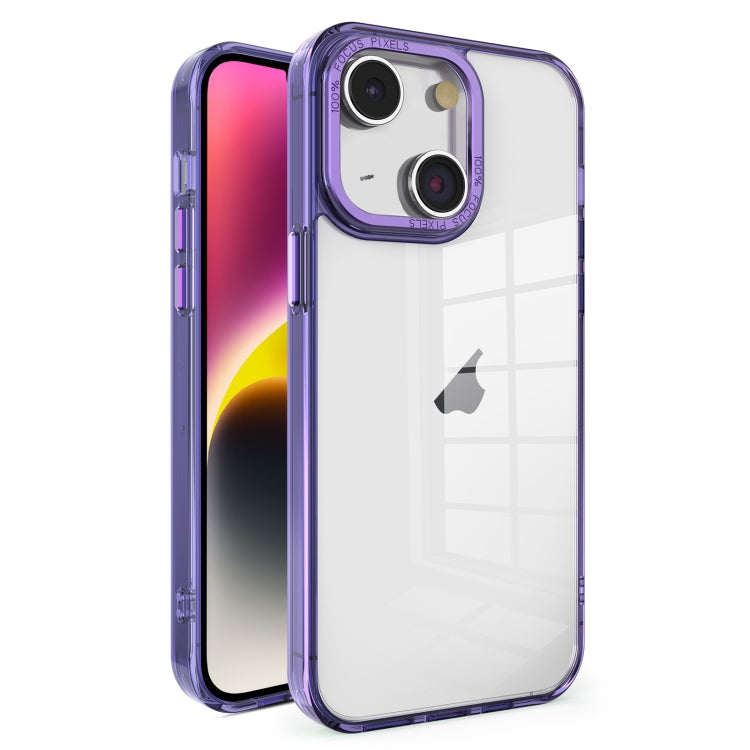 Custodia per telefono con cornice in cristallo TPU + PC elettrolitico, For iPhone 14 Plus, For iPhone 14, For iPhone 14 Pro, For iPhone 14 Pro Max
