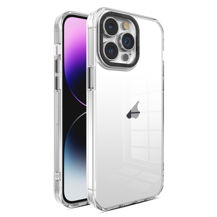 Custodia per telefono con cornice in cristallo TPU + PC elettrolitico, For iPhone 14 Plus, For iPhone 14, For iPhone 14 Pro, For iPhone 14 Pro Max