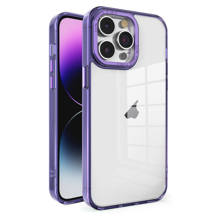 Custodia per telefono con cornice in cristallo TPU + PC elettrolitico, For iPhone 14 Plus, For iPhone 14, For iPhone 14 Pro, For iPhone 14 Pro Max