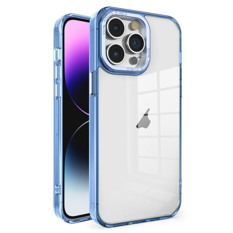 Custodia per telefono con cornice in cristallo TPU + PC elettrolitico, For iPhone 14 Plus, For iPhone 14, For iPhone 14 Pro, For iPhone 14 Pro Max