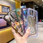 Custodia TPU con cornice in cristallo per iPhone 12 Pro Max