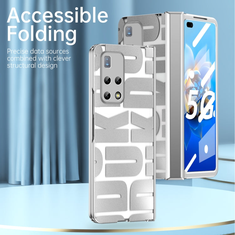 Custodia per telefono pieghevole galvanica integrata con cerniera, For Huawei Mate X2