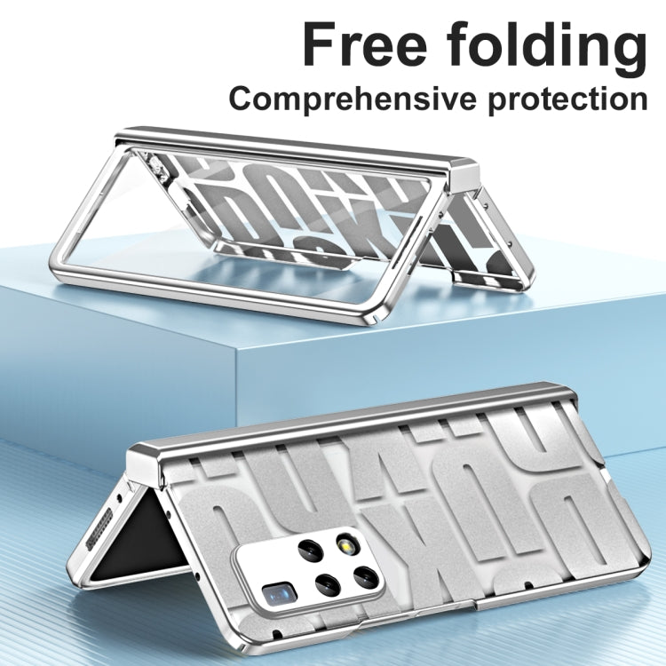 Custodia per telefono pieghevole galvanica integrata con cerniera, For Huawei Mate X2