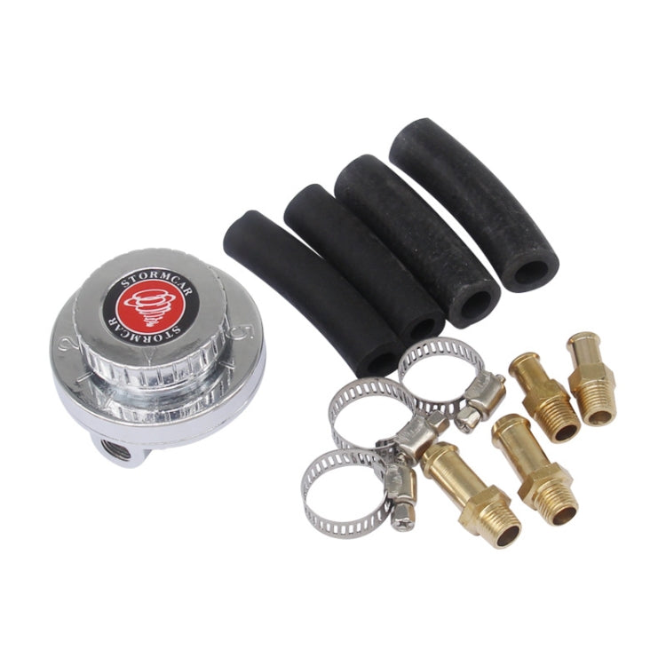 Valvola di regolazione della pressione del carburante regolabile manualmente da 1 a 5 psi per auto da 8 mm e 10 mm