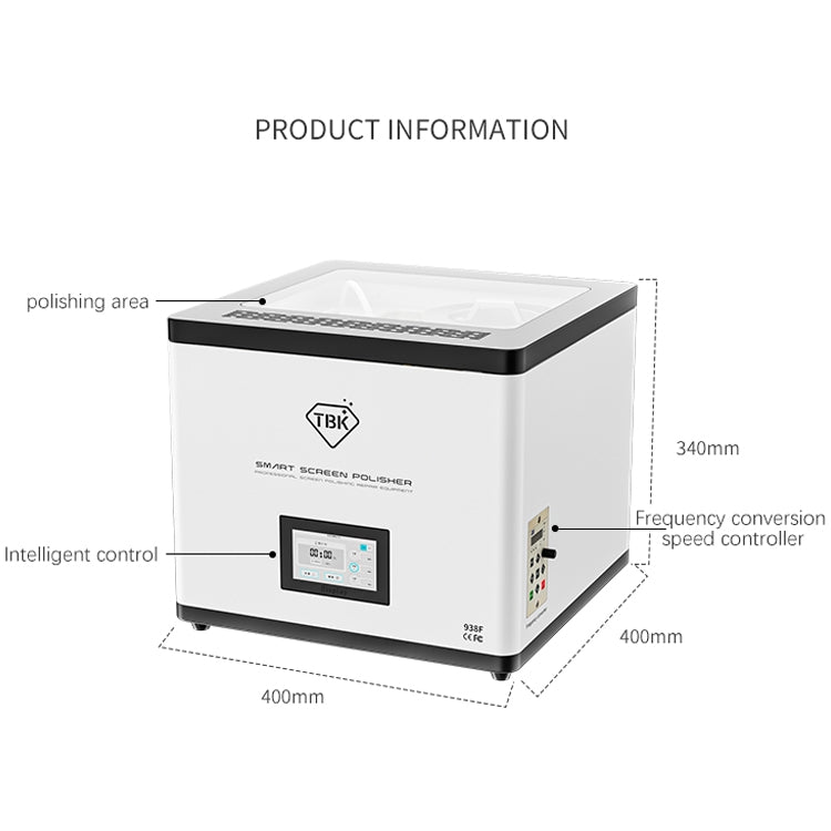 Macchina per la rimozione dei graffi del display della lucidatrice per rettifica automatica TBK 938F, EU, AU, UK, US