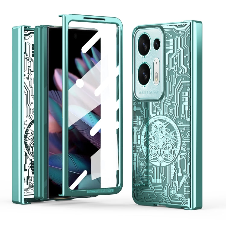 Custodia per telefono all-inclusive con placcatura elettrolitica integrata Legenda meccanica, For OPPO Find N2, For OPPO Find N