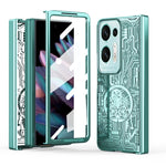 Custodia per telefono all-inclusive con placcatura elettrolitica integrata Legenda meccanica, For OPPO Find N2, For OPPO Find N