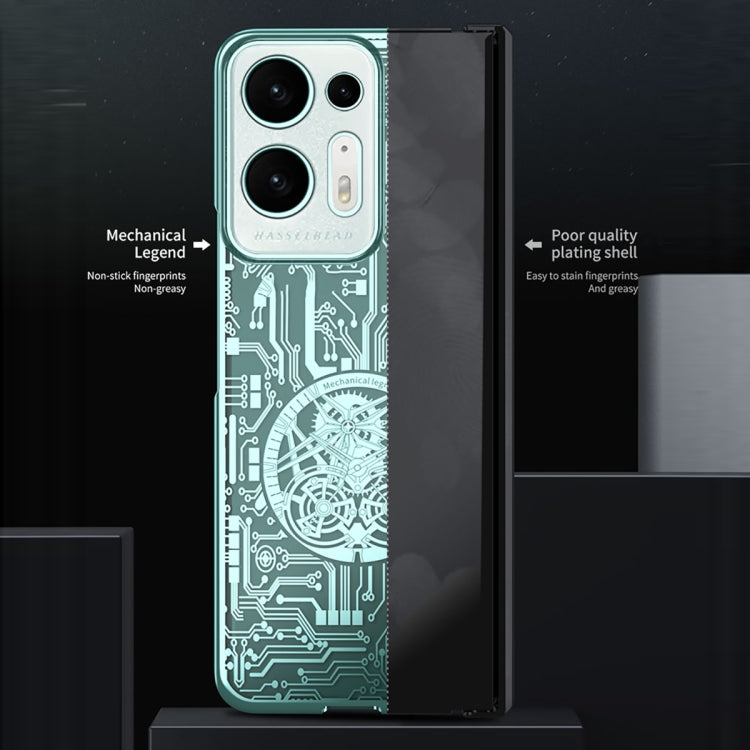 Custodia per telefono all-inclusive con placcatura elettrolitica integrata Legenda meccanica, For OPPO Find N2, For OPPO Find N