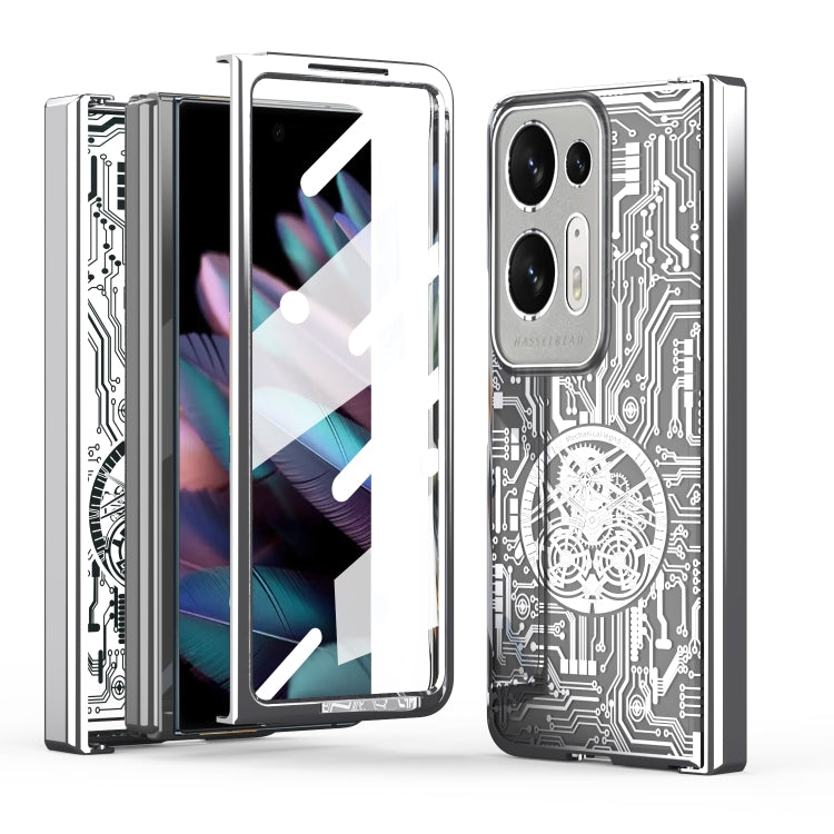 Custodia per telefono all-inclusive con placcatura elettrolitica integrata Legenda meccanica, For OPPO Find N2, For OPPO Find N