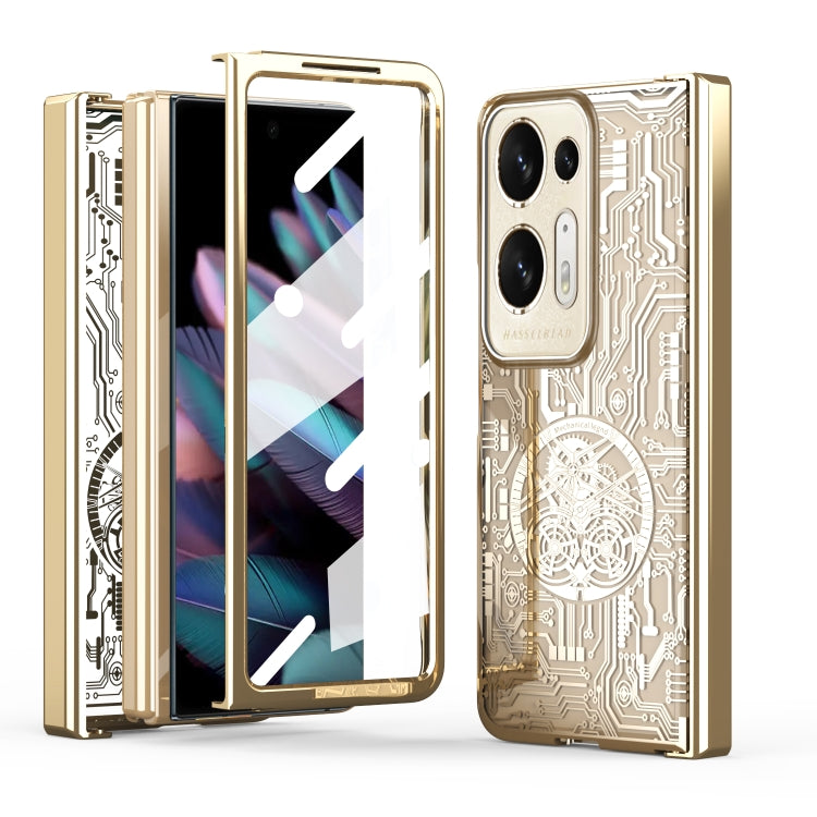 Custodia per telefono all-inclusive con placcatura elettrolitica integrata Legenda meccanica, For OPPO Find N2, For OPPO Find N