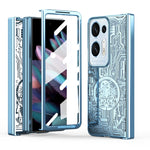 Custodia per telefono all-inclusive con placcatura elettrolitica integrata Legenda meccanica, For OPPO Find N2, For OPPO Find N
