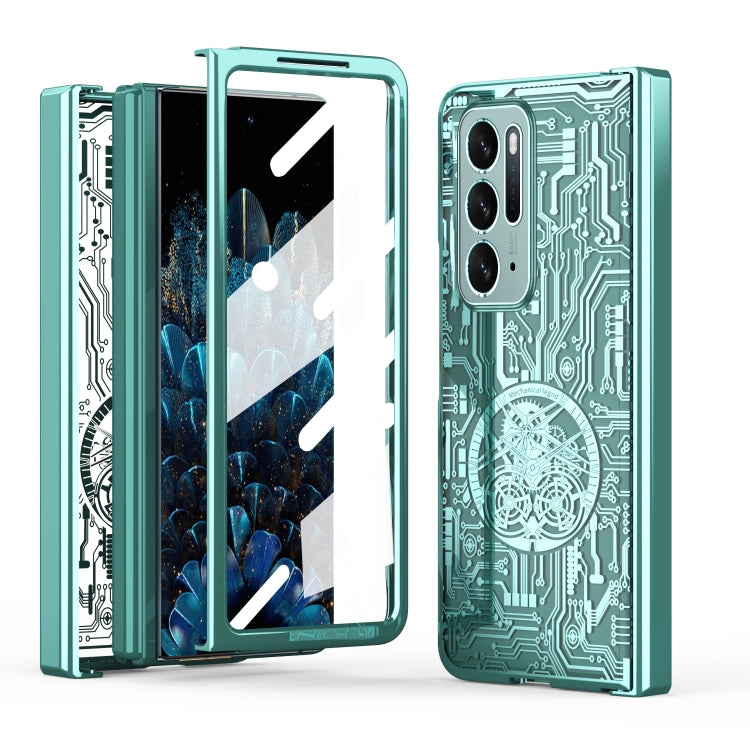 Custodia per telefono all-inclusive con placcatura elettrolitica integrata Legenda meccanica, For OPPO Find N2, For OPPO Find N