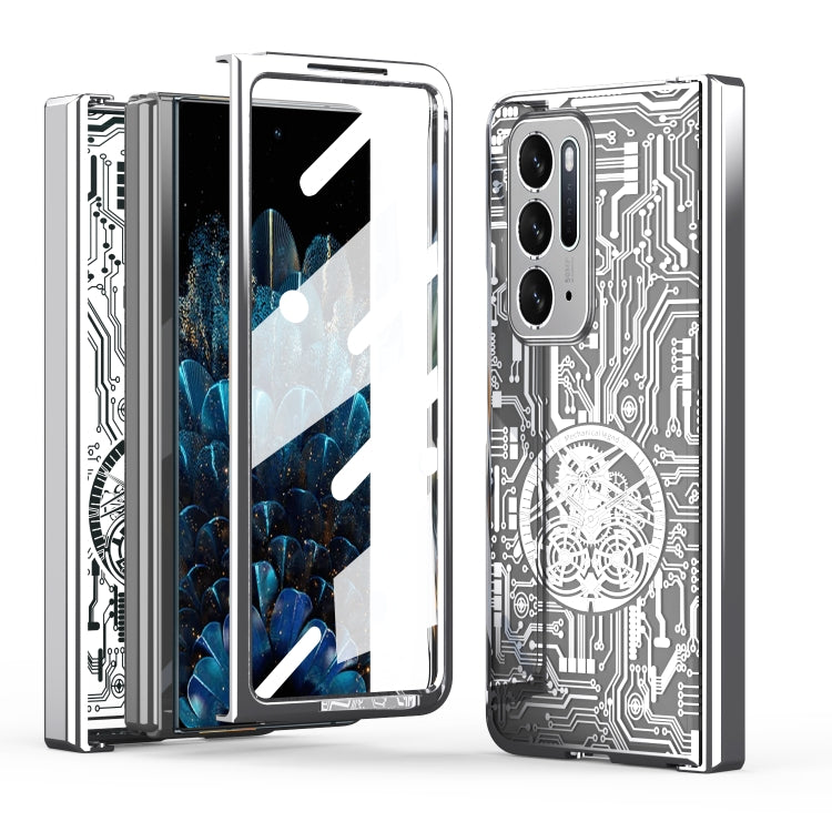 Custodia per telefono all-inclusive con placcatura elettrolitica integrata Legenda meccanica, For OPPO Find N2, For OPPO Find N