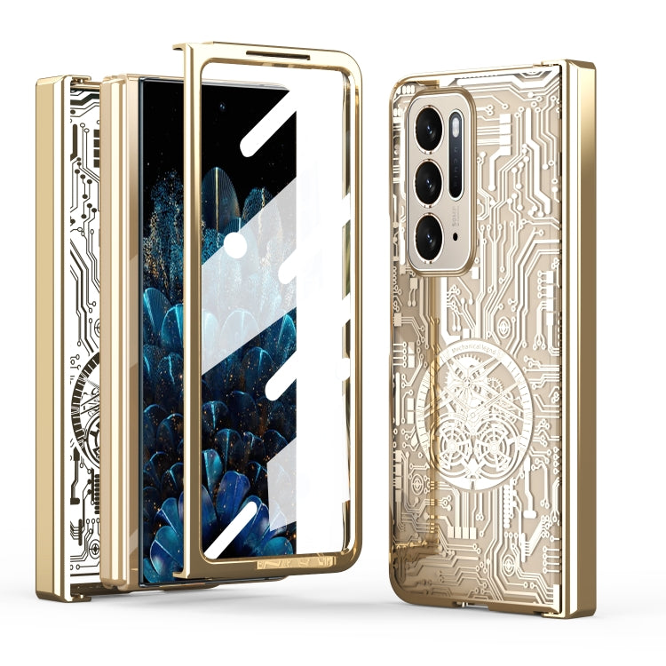 Custodia per telefono all-inclusive con placcatura elettrolitica integrata Legenda meccanica, For OPPO Find N2, For OPPO Find N