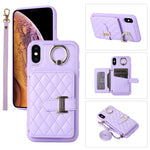 Custodia per telefono con porta carte orizzontale con porta carte con doppio cordino, For iPhone XS Max