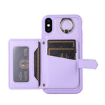 Custodia per telefono con porta carte orizzontale con porta carte con doppio cordino, For iPhone XS Max