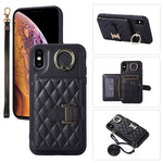 Custodia per telefono con porta carte orizzontale con porta carte con doppio cordino, For iPhone XS Max