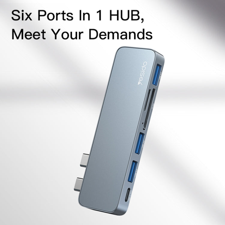 Yesido HB10 Adattatore Hub USB-C 6 in 1