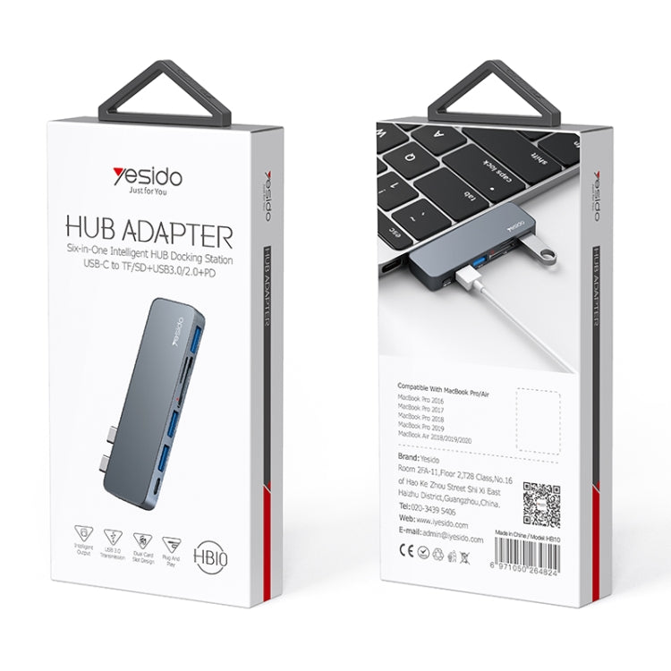 Yesido HB10 Adattatore Hub USB-C 6 in 1