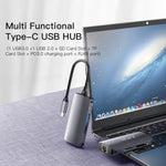 Yesido HB15 Hub USB-C 6 in 1 con porte SD, USB e RJ45