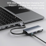 Yesido HB15 Hub USB-C 6 in 1 con porte SD, USB e RJ45
