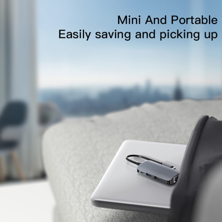 Yesido HB15 Hub USB-C 6 in 1 con porte SD, USB e RJ45