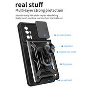 Cover per fotocamera scorrevole Custodia per telefono PC ibrida in TPU, For Xiaomi Poco F5 Pro