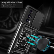 Cover per fotocamera scorrevole Custodia per telefono PC ibrida in TPU, For Xiaomi Poco F5 Pro