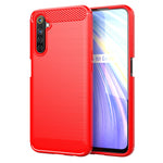 Custodia per telefono TPU in fibra di carbonio con trama spazzolata, For Realme C17, For Realme 7i, For Realme 7, For Realme 7 Pro, For Realme Narzo, For Realme C11, For Realme 6S, For Realme 6
