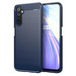 Custodia per telefono TPU in fibra di carbonio con trama spazzolata, For Realme C17, For Realme 7i, For Realme 7, For Realme 7 Pro, For Realme Narzo, For Realme C11, For Realme 6S, For Realme 6