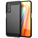 Custodia per telefono TPU in fibra di carbonio con trama spazzolata, For Realme C17, For Realme 7i, For Realme 7, For Realme 7 Pro, For Realme Narzo, For Realme C11, For Realme 6S, For Realme 6