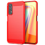 Custodia per telefono TPU in fibra di carbonio con trama spazzolata, For Realme C17, For Realme 7i, For Realme 7, For Realme 7 Pro, For Realme Narzo, For Realme C11, For Realme 6S, For Realme 6