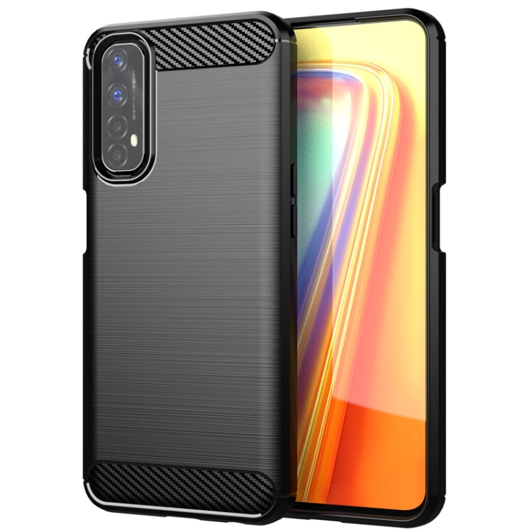 Custodia per telefono TPU in fibra di carbonio con trama spazzolata, For Realme10 4G, For Realme V25, For Realme 6i India, For Realme C21Y, For Realme 8 Pro, For Realme 8, For Realme C21, For Realme Narzo 20 Pro