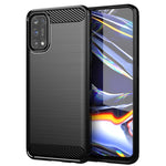 Custodia per telefono TPU in fibra di carbonio con trama spazzolata, For Realme C17, For Realme 7i, For Realme 7, For Realme 7 Pro, For Realme Narzo, For Realme C11, For Realme 6S, For Realme 6
