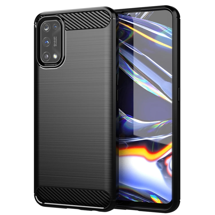 Custodia per telefono TPU in fibra di carbonio con trama spazzolata, For Realme C17, For Realme 7i, For Realme 7, For Realme 7 Pro, For Realme Narzo, For Realme C11, For Realme 6S, For Realme 6