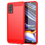 Custodia per telefono TPU in fibra di carbonio con trama spazzolata, For Realme C17, For Realme 7i, For Realme 7, For Realme 7 Pro, For Realme Narzo, For Realme C11, For Realme 6S, For Realme 6