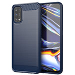 Custodia per telefono TPU in fibra di carbonio con trama spazzolata, For Realme C17, For Realme 7i, For Realme 7, For Realme 7 Pro, For Realme Narzo, For Realme C11, For Realme 6S, For Realme 6
