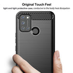 Custodia per telefono TPU in fibra di carbonio con trama spazzolata, For Realme C17, For Realme 7i, For Realme 7, For Realme 7 Pro, For Realme Narzo, For Realme C11, For Realme 6S, For Realme 6